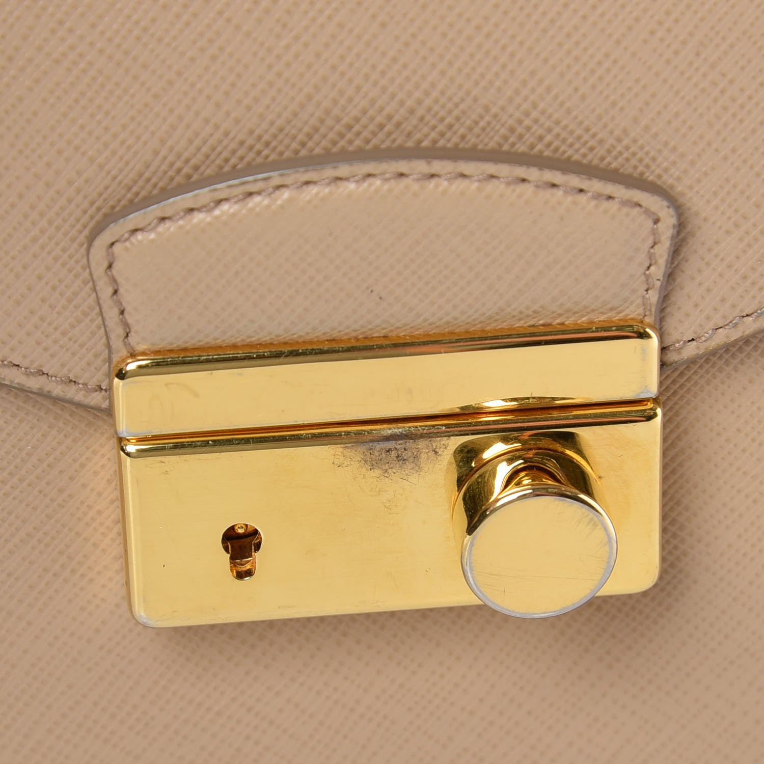 Prada Saffiano Lux Galleria Front Pocket Tote Sabbia 7 of 16