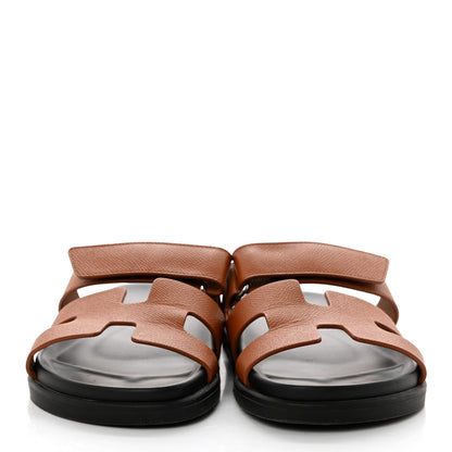Hermes Epsom Womens Chypre Sandals 38 Natural 2 of 11