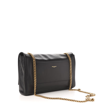 Saint Laurent Smooth Calfskin Suede Medium Reversible Monogram Kate Satchel Black 13 of 20