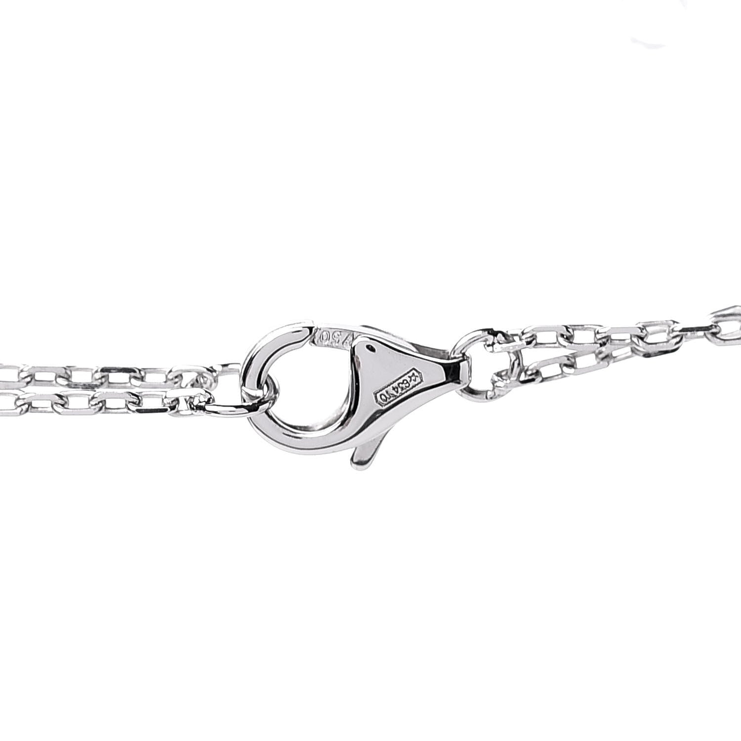 Cartier 18K White Gold 2 Diamond LOVE Necklace 6 of 8