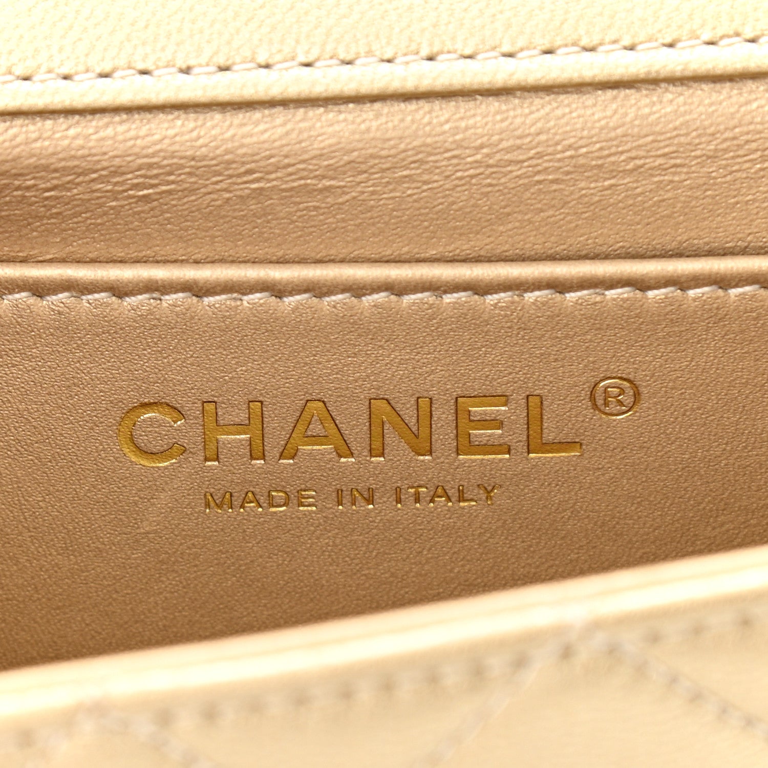 Chanel Metallic Goatskin Quilted Chic Pearls Flap Gold 9 of 19