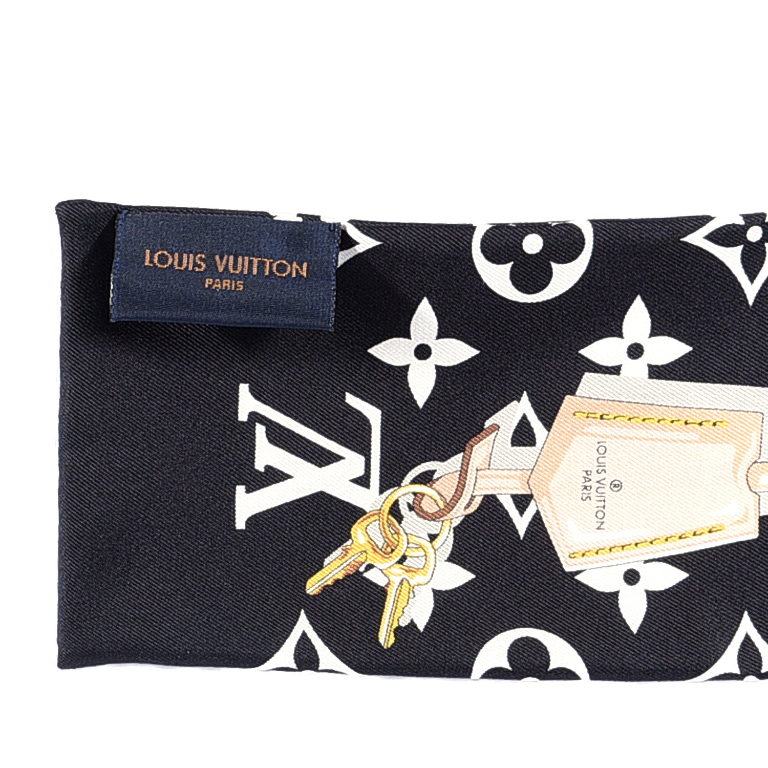 Louis Vuitton Silk Monogram Confidential Bandeau Black 3 of 3