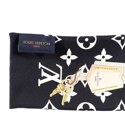 Louis Vuitton Silk Monogram Confidential Bandeau Black 3 of 3
