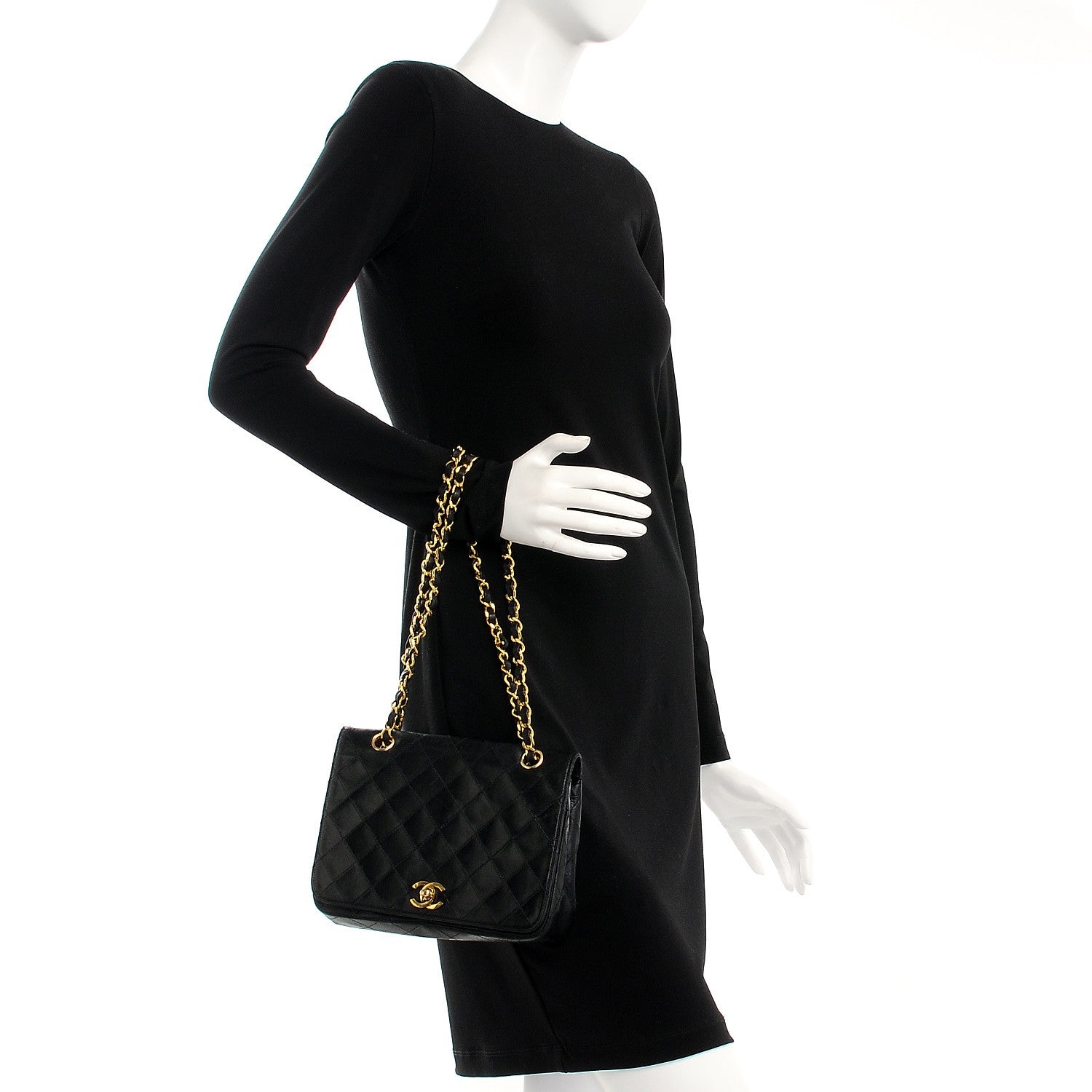 Chanel Lambskin Quilted Small Single Flap Black 3 of 9