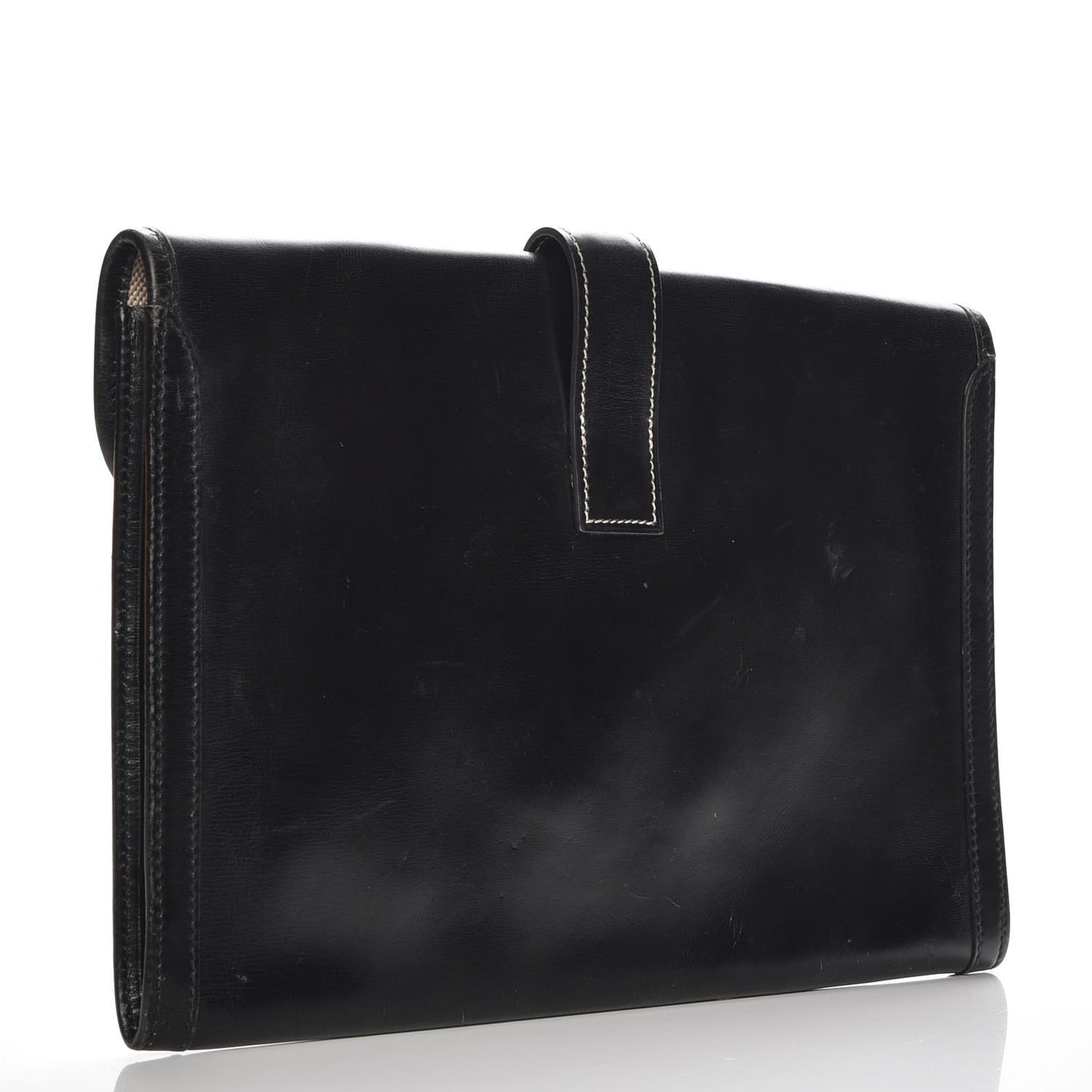 Box Calf Jige PM Clutch Black