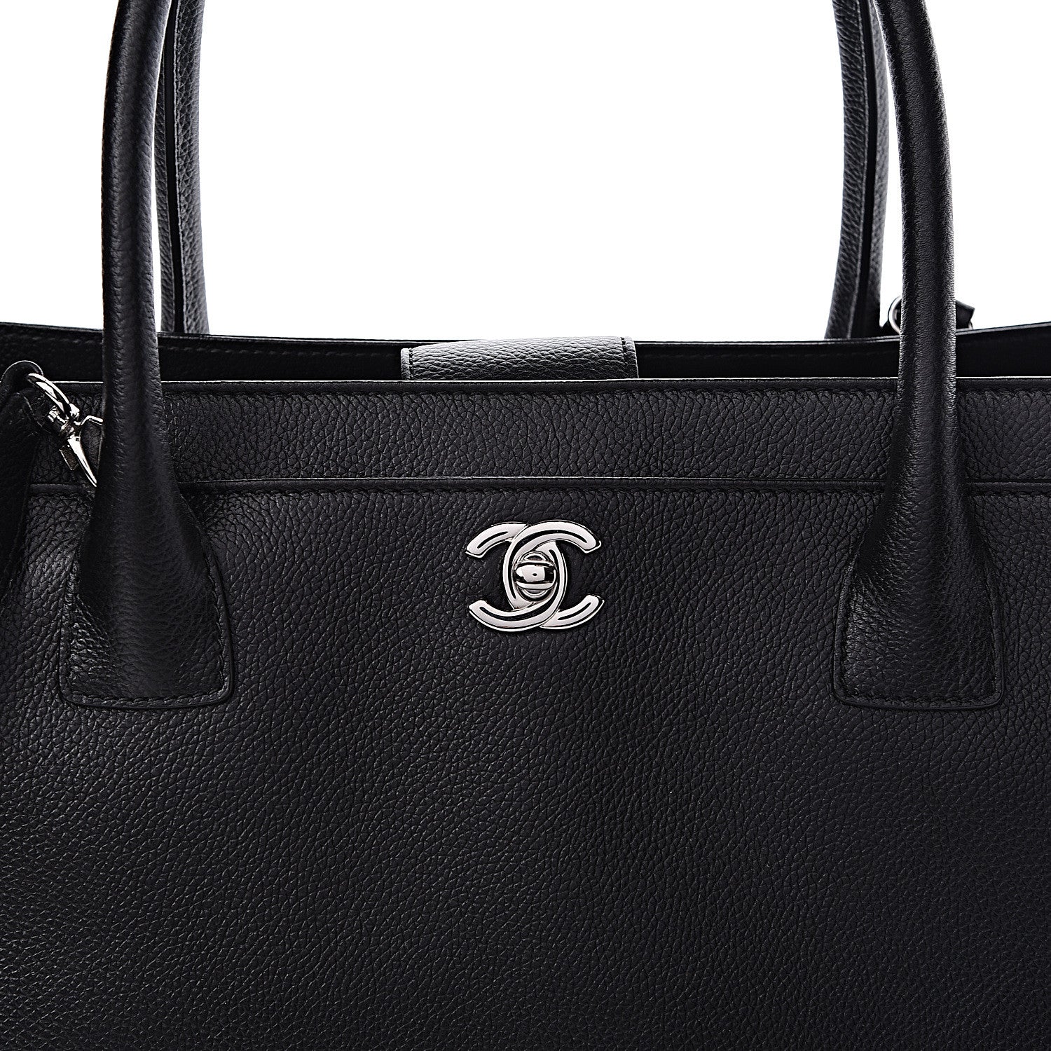 Chanel Calfskin Cerf Executive Shopper Tote Black 9 of 12