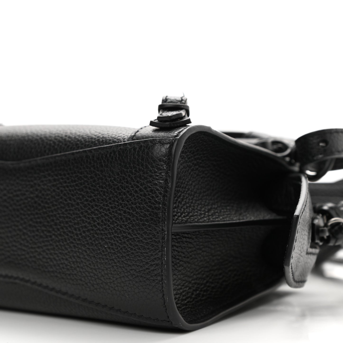 Grained Calfskin Neo Classic Black Hardware Nano City Crossbody Black