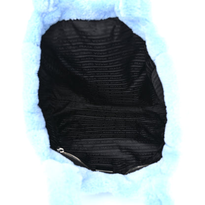 Prada Terry Cloth Tote Bag Celeste Black 5 of 13