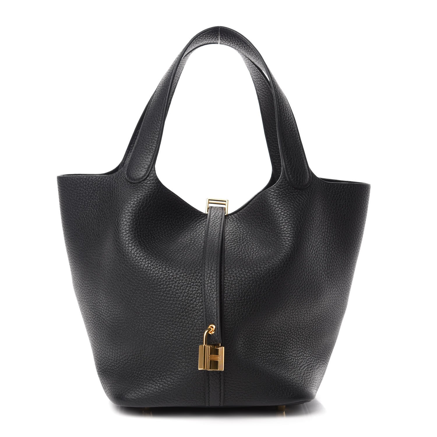 Hermes Taurillon Clemence Picotin Lock 22 MM Black 1 of 11
