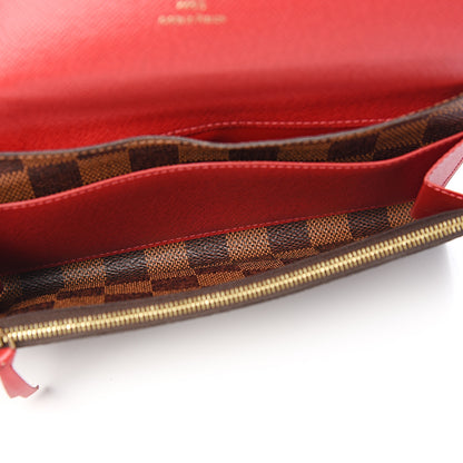Louis Vuitton Damier Ebene Emilie Wallet Red 4 of 7