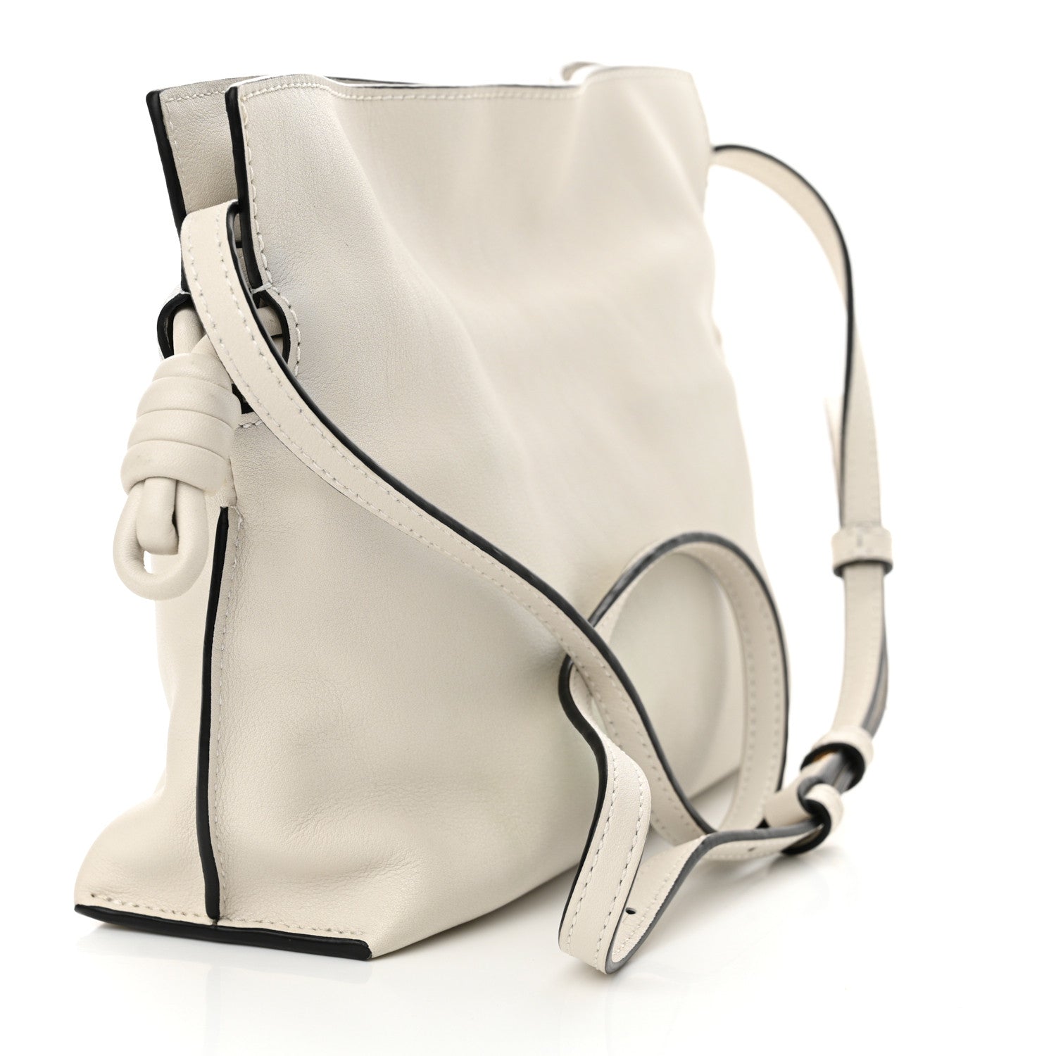 Loewe Calfskin Mini Flamenco Knot Clutch Angora 3 of 10