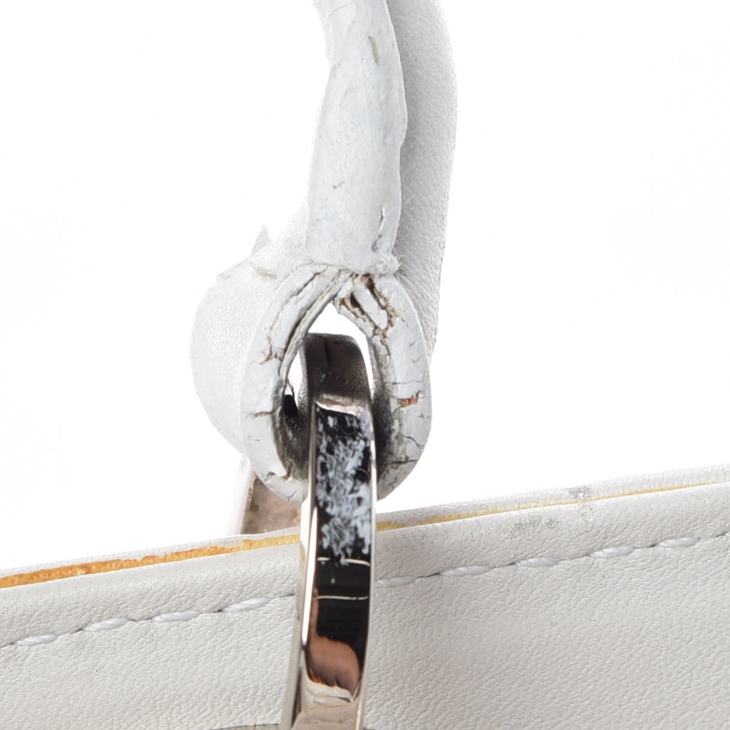 Christian Dior Calfskin Cannage Studded East West Lady Dior White 21 of 25