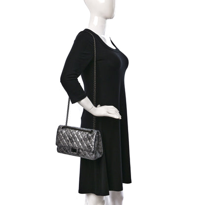 Chanel Metallic Caviar Quilted 2.55 Reissue 226 Flap Silver Black 2 of 10