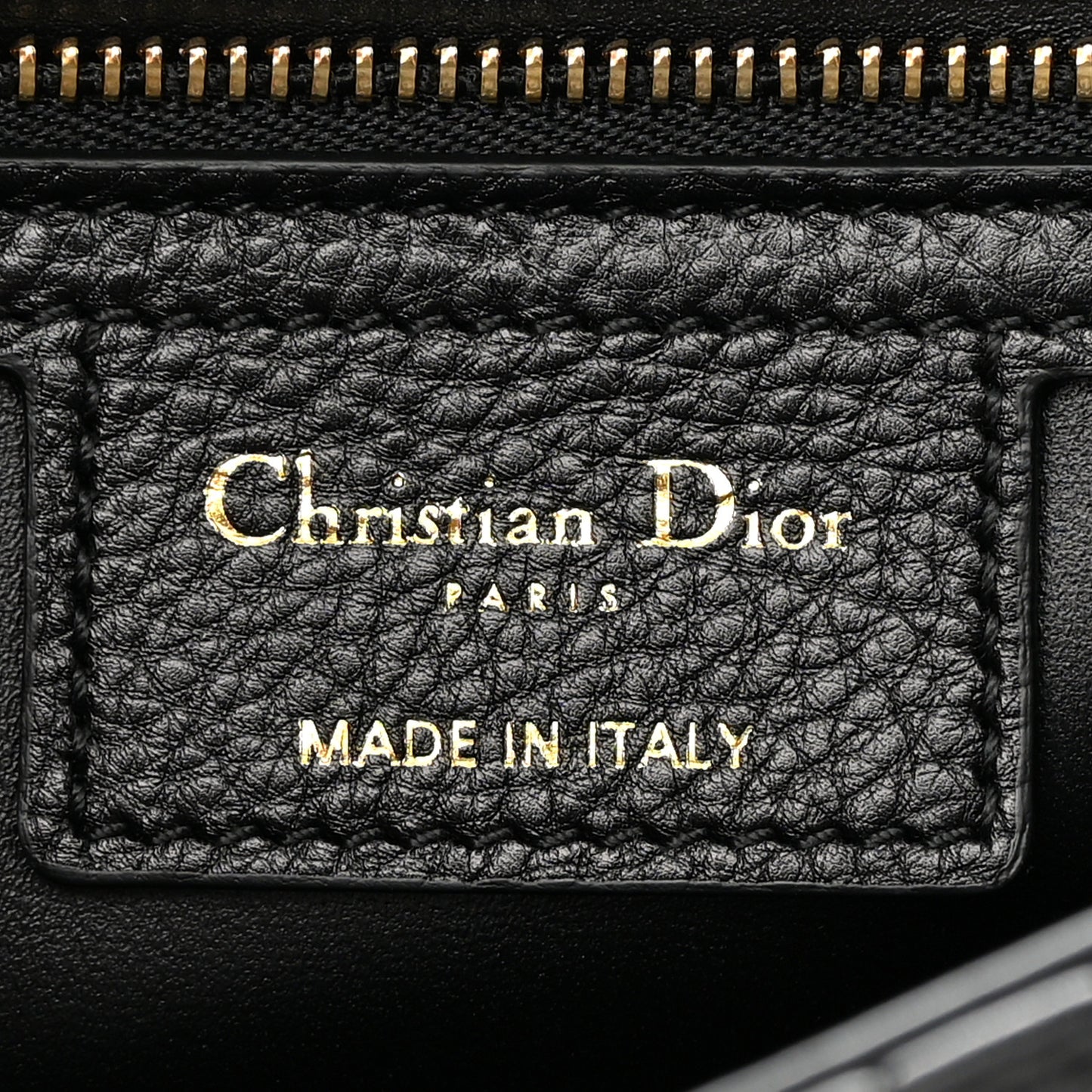 Calfskin Cannage Medium Caro Bag Black