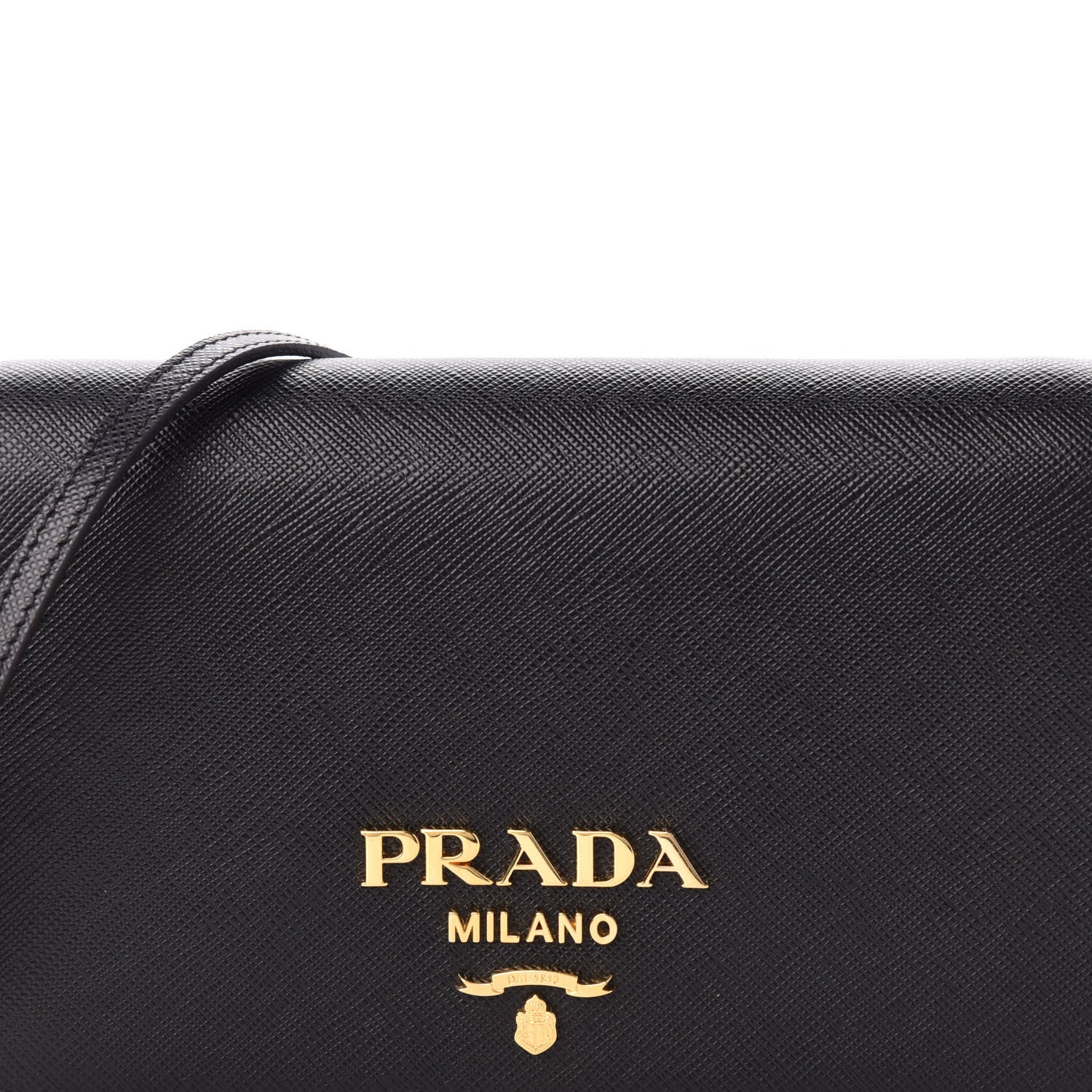 Prada Saffiano Lux Crossbody Bag Black 9 of 9