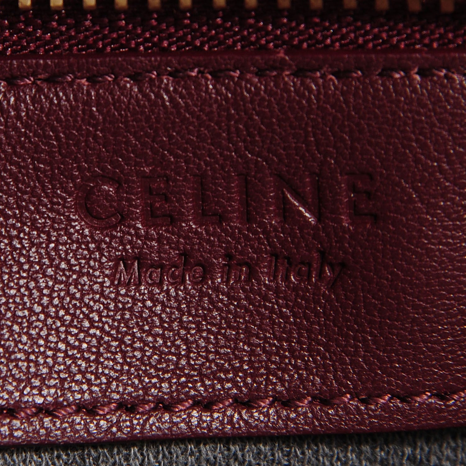 Celine Smooth Lambskin Small Trio Crossbody Bag Burgundy 7 of 8