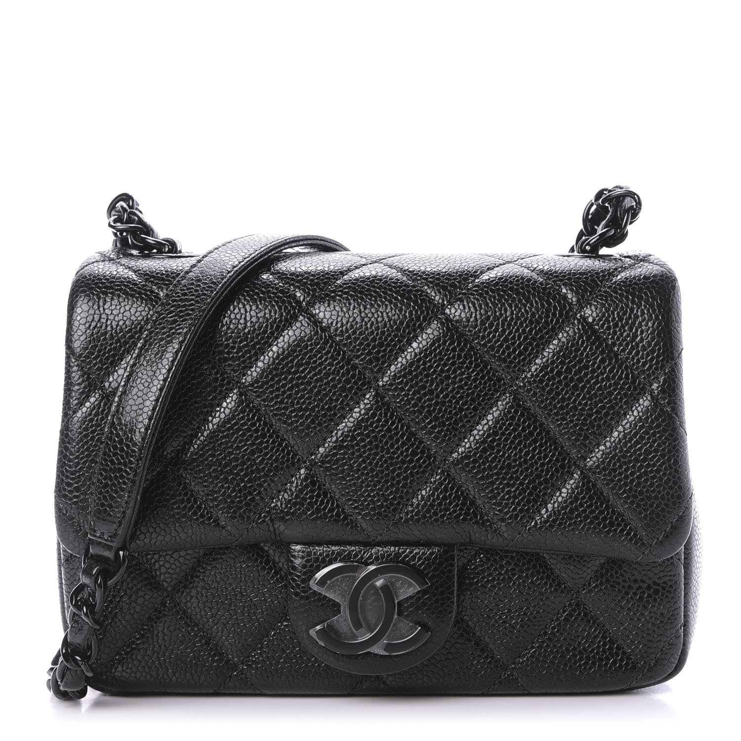 Chanel Caviar Quilted Incognito Mini Square Flap Black 1 of 13