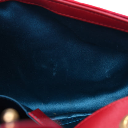 Gucci Velvet Matelasse Mini GG Marmont Shoulder Bag Hibiscus Red 9 of 24