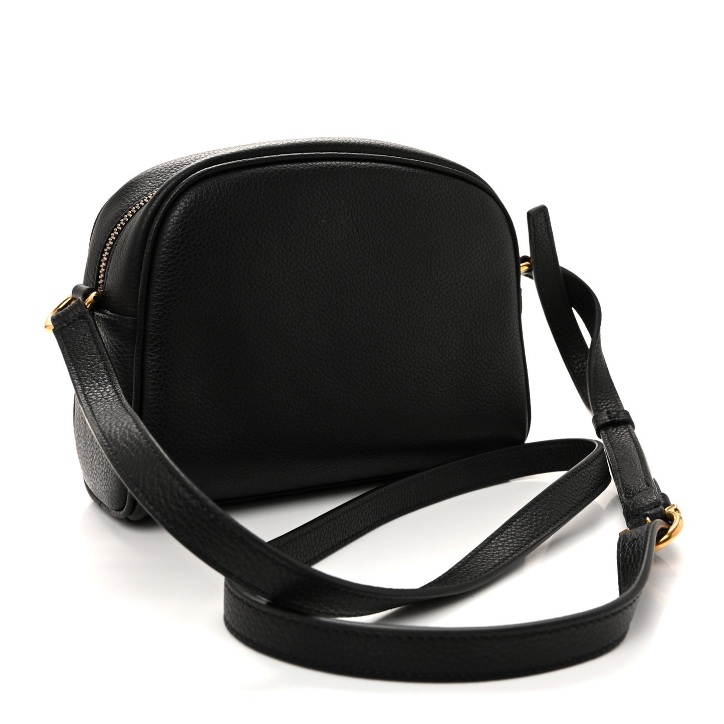Calfskin Travel Camera Crossbody Bag Black