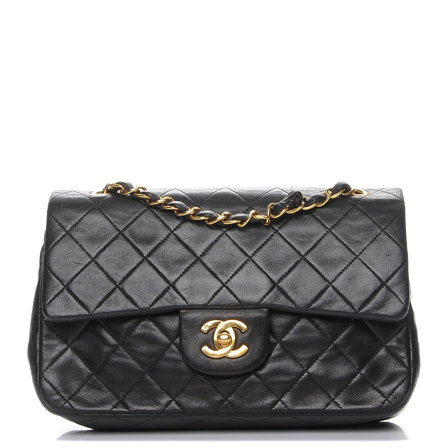 Chanel Lambskin Quilted Medium Double Flap Black 1 of 11
