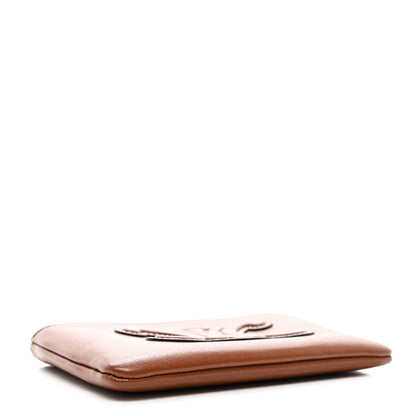 Celine Smooth Calfskin Cuir Triomphe Coin and Card Pouch With Hook Tan 4 of 8