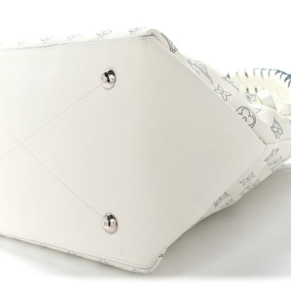 Louis Vuitton Mahina Beaubourg Hobo MM Snow Orage Blue 10 of 11
