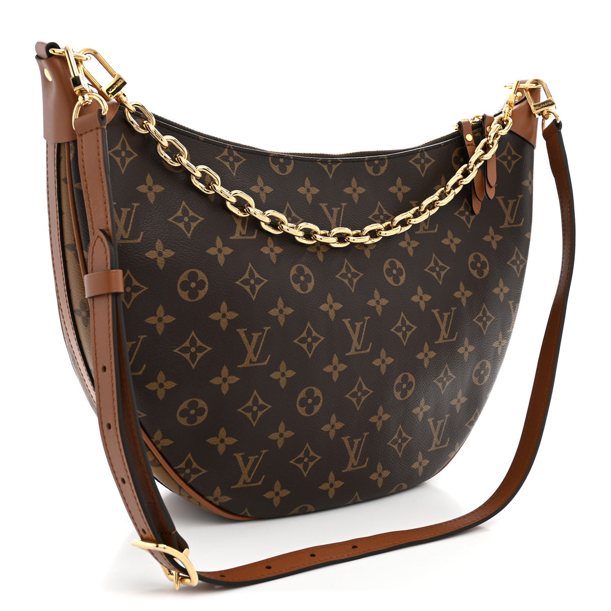 Reverse Monogram Loop Hobo