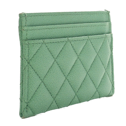 Chanel Caviar Quilted Boy Card Holder Light Green 3 of 10
