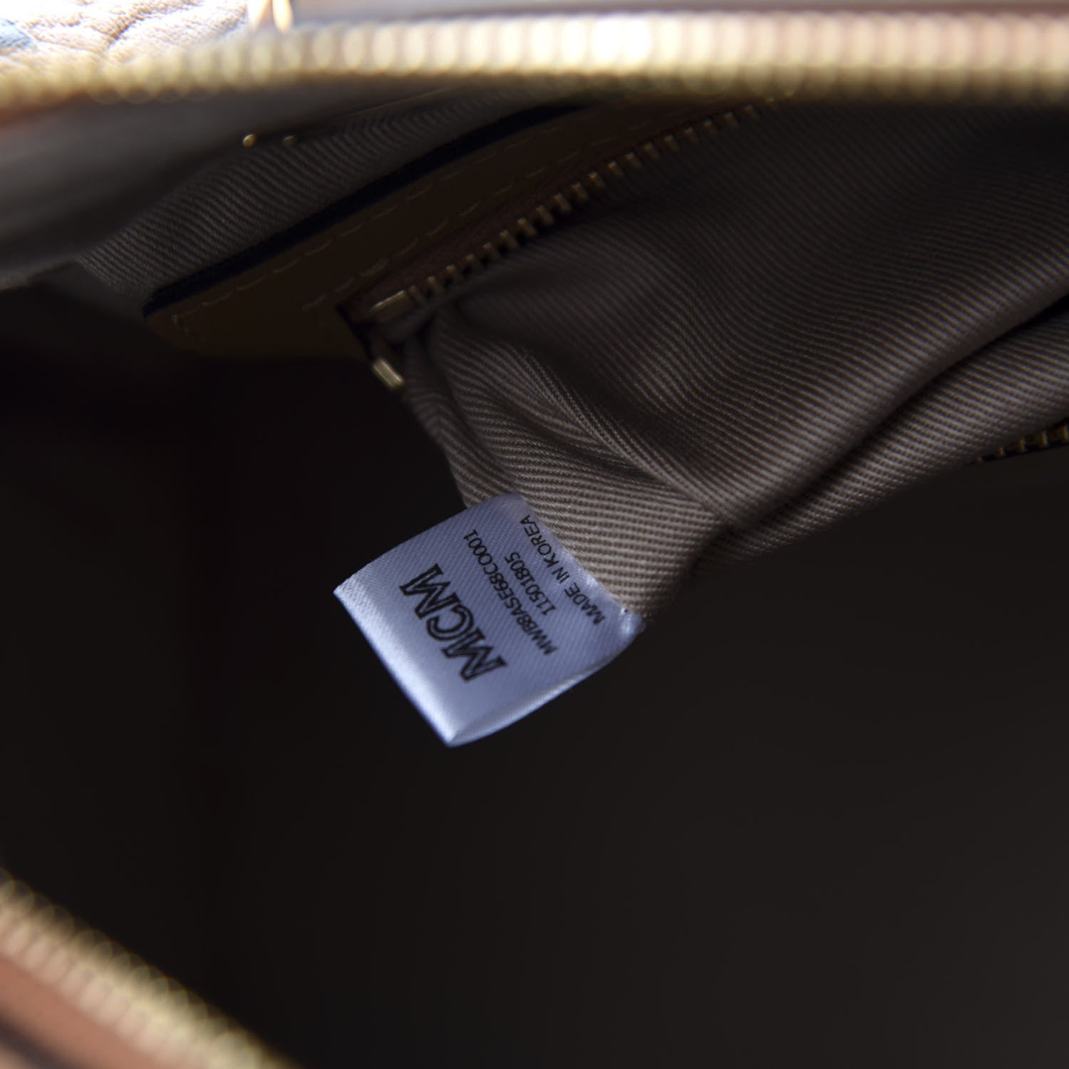 MCM Visetos Medium Boston Bag Cognac 6 of 9
