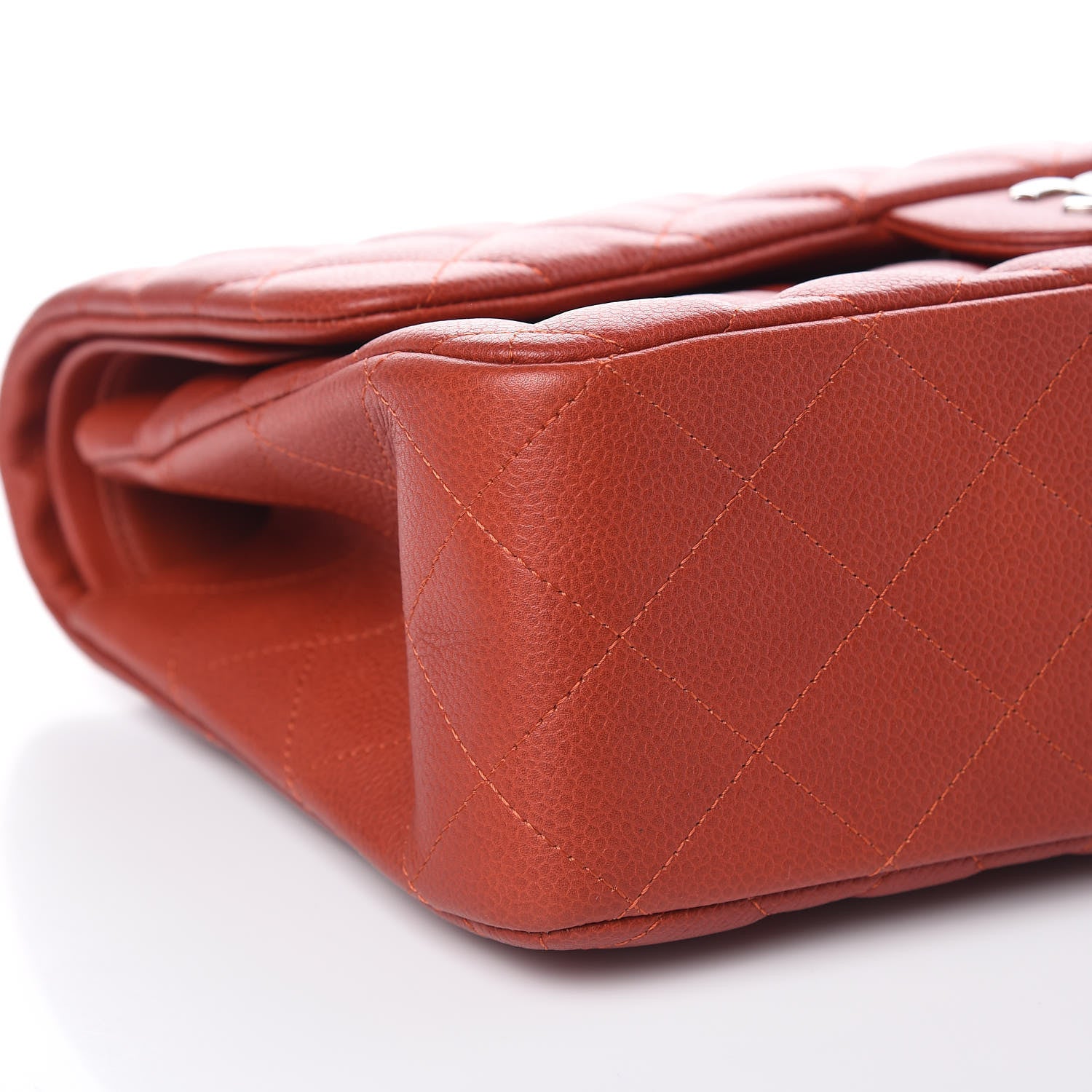 Chanel Caviar Quilted Jumbo Double Flap Dark Red 8 of 10