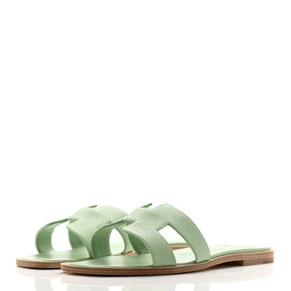 Hermes Epsom Oran Sandals 39 Vert Jade 3 of 9
