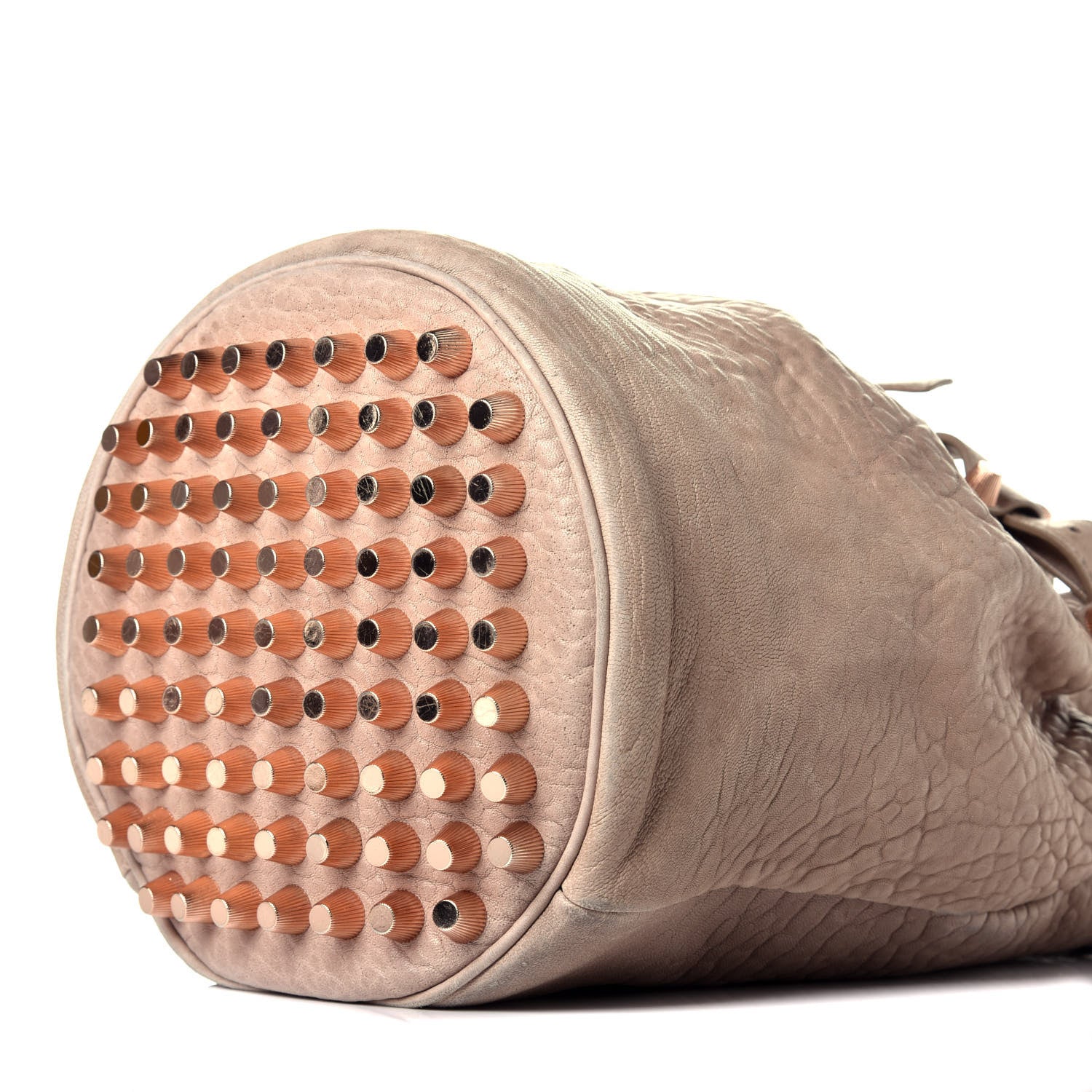 Alexander Wang Pebbled Lambskin Diego Bucket Bag Latte Rose Gold
