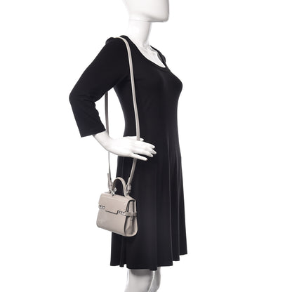 Delvaux Patent Calfskin Micro Tempete Satchel Gray 2 of 11