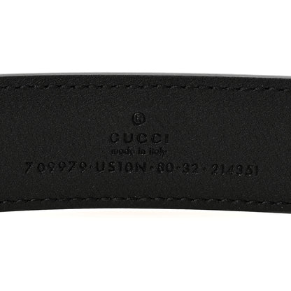 Gucci Calfskin Engraved Square G Buckle Belt 80 32 Black 6 of 6