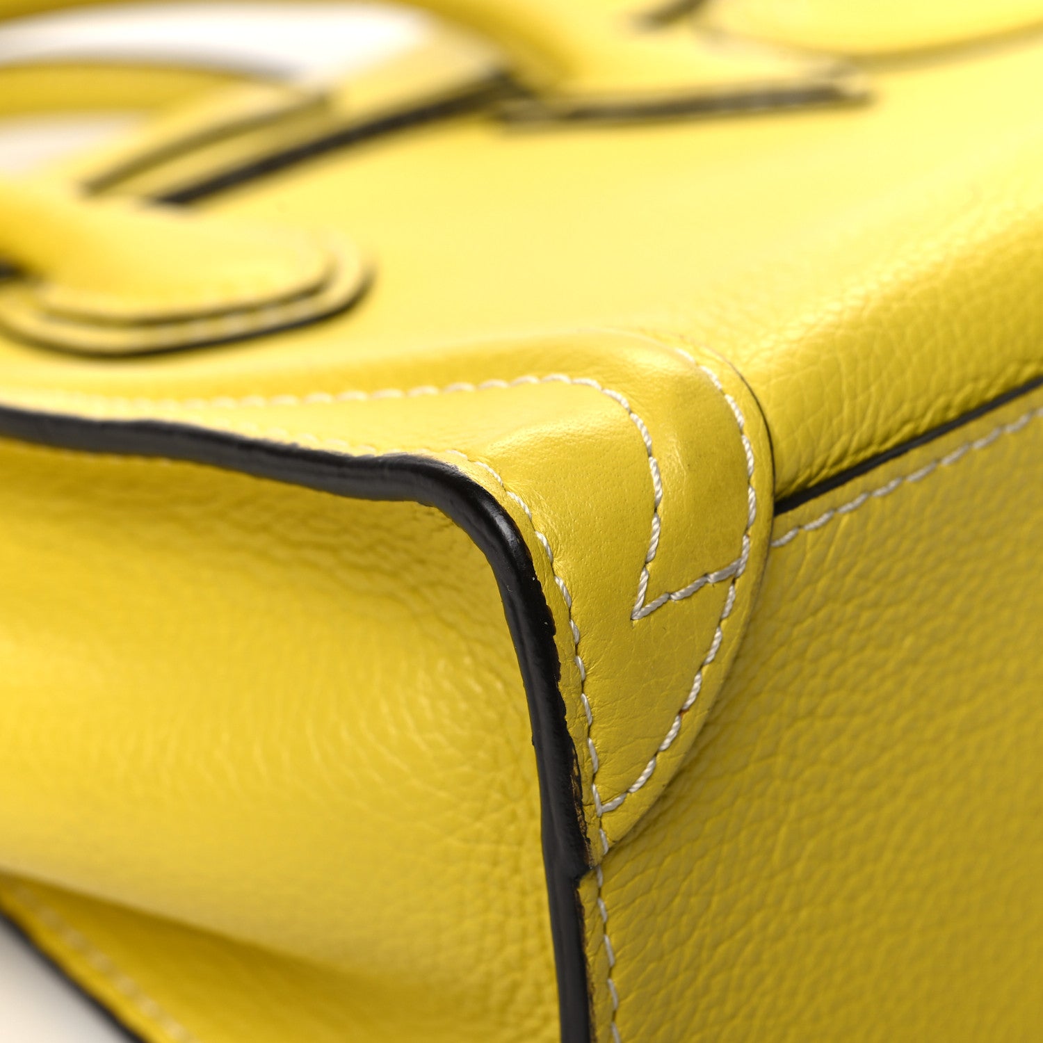 Celine Drummed Calfskin Nano Luggage Citron 10 of 16