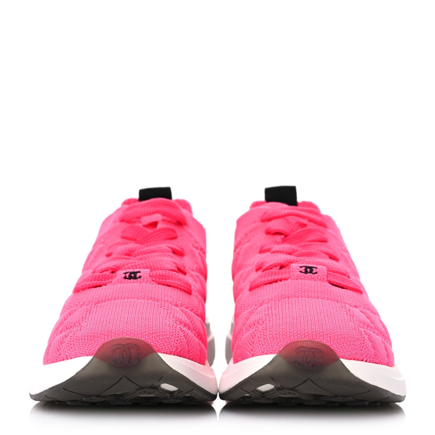 Mixed Fibers Quilted Womens CC Sneakers 35.5 Bright Pink