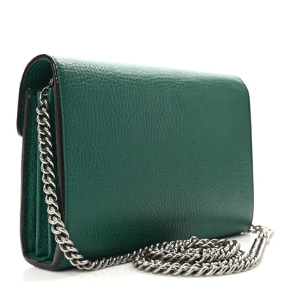 Gucci Calfskin Mini Dionysus Chain Wallet Emerald 3 of 10