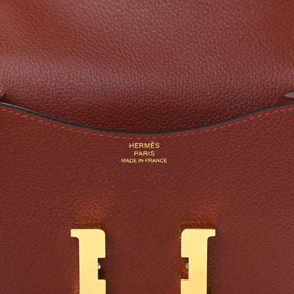 Hermes Evercolor Constance Slim Wallet Rouge H 7 of 10