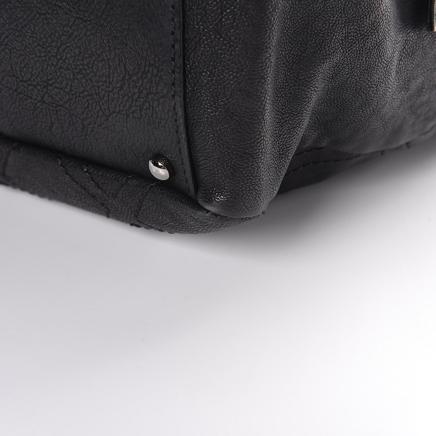 Calfskin Large Diamond Stitch Tote Black