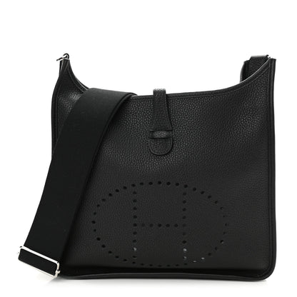 Hermes Taurillon Clemence Evelyne III PM Black 1 of 11