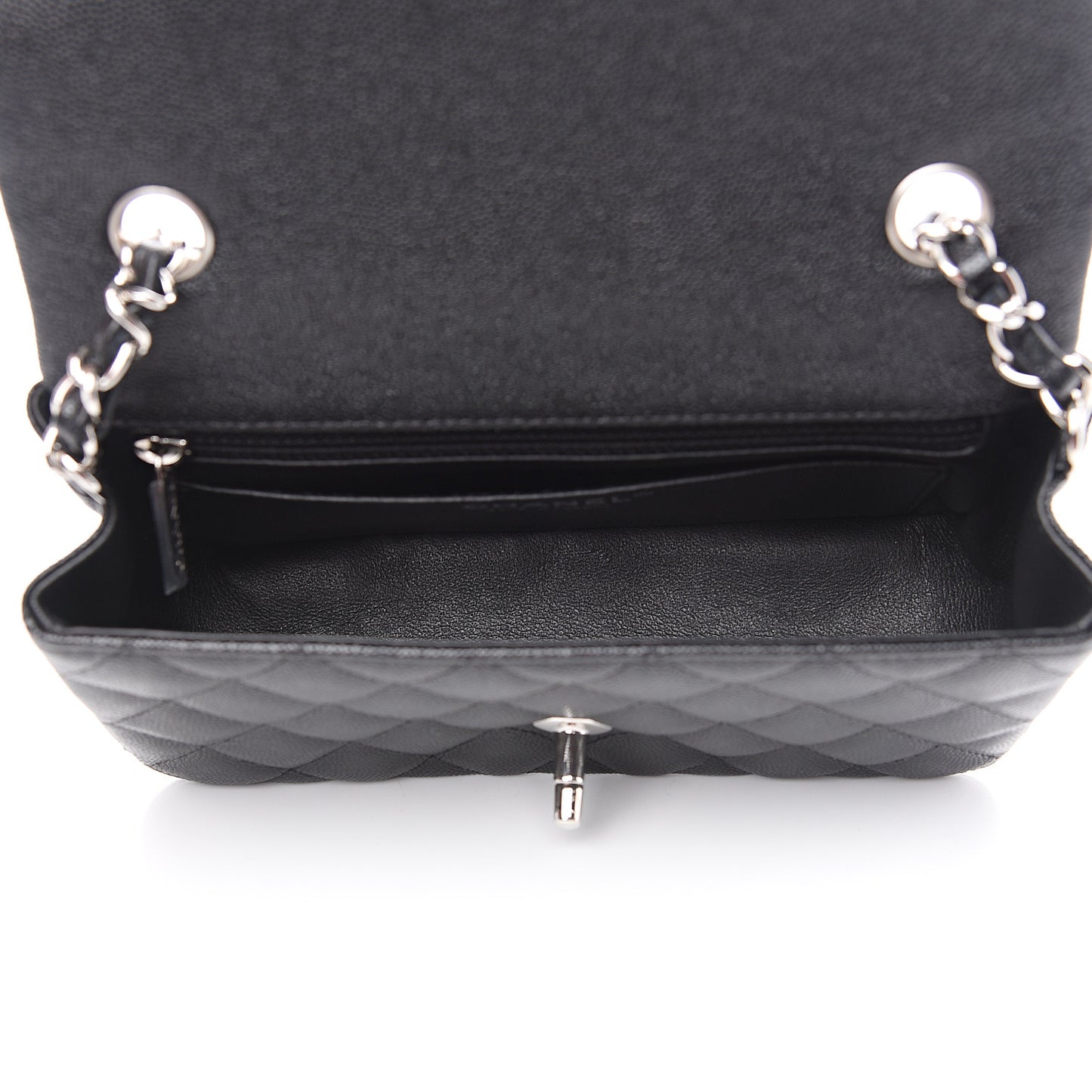 Caviar Quilted Mini Rectangular Flap Black