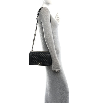 Chanel Caviar Quilted Medium Boy Flap Black 2 of 10