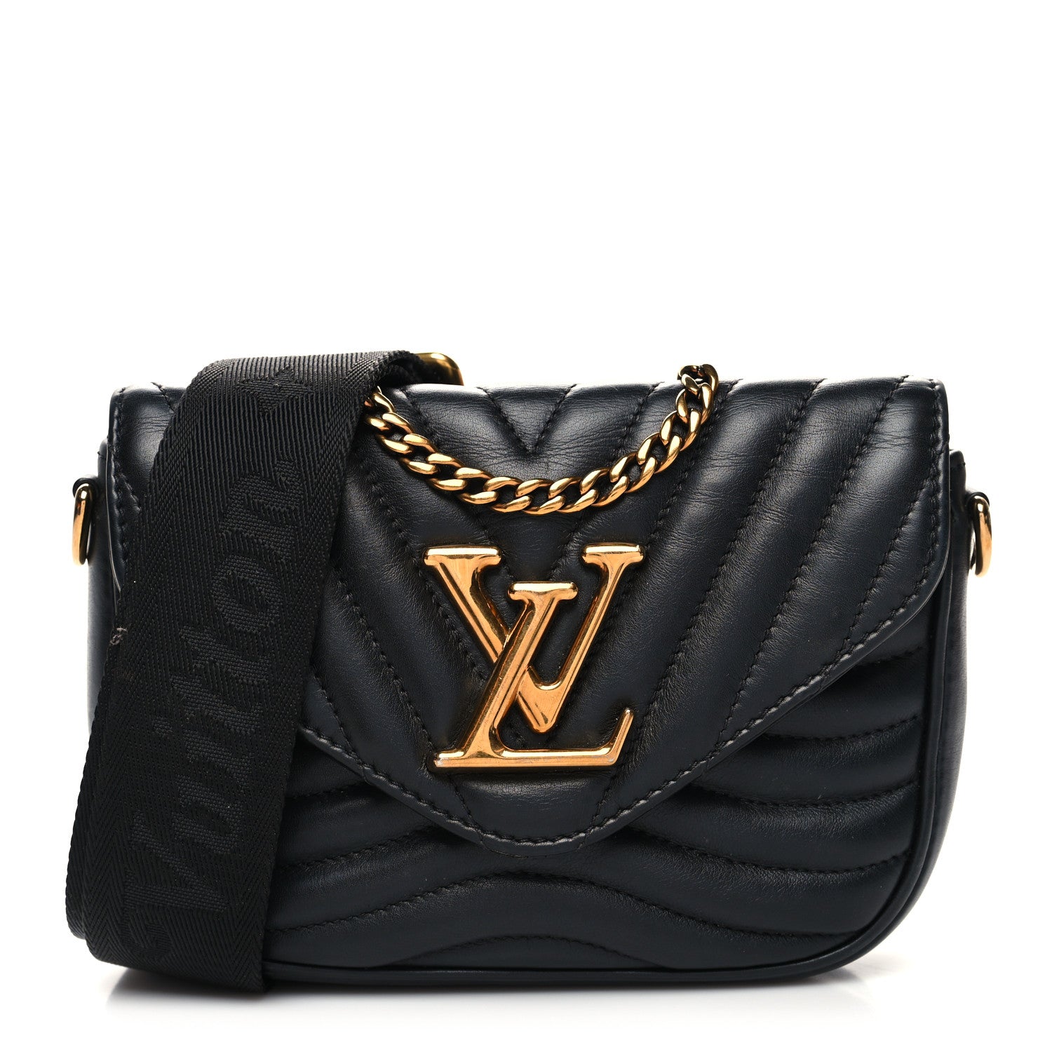 Louis Vuitton Calfskin New Wave Multi Pochette Black 3 of 15
