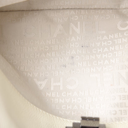 Chanel Calfskin Mademoiselle Lock Cerf Shopper Tote White 21 of 35