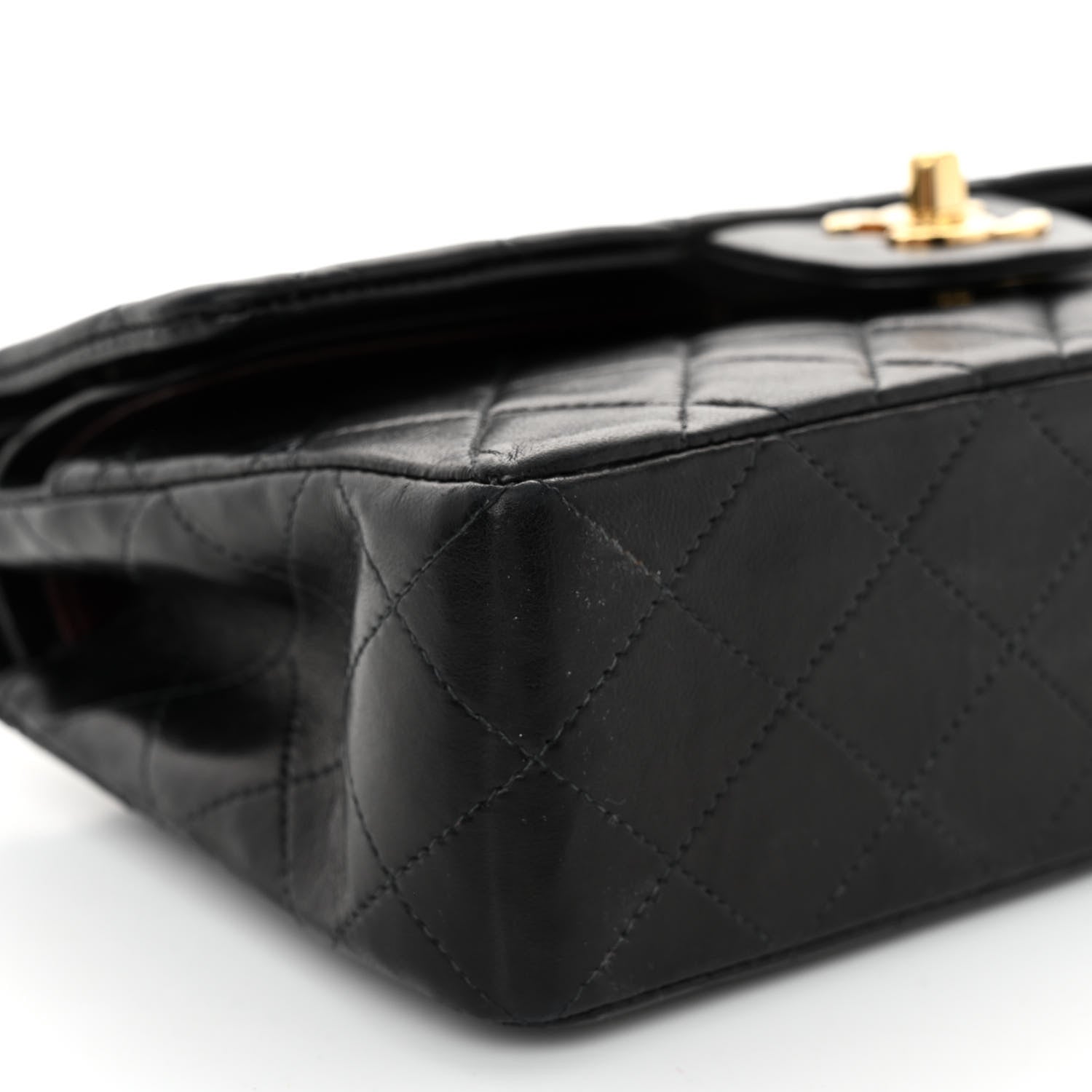 Chanel Lambskin Quilted Small Double Flap Black 9 of 10