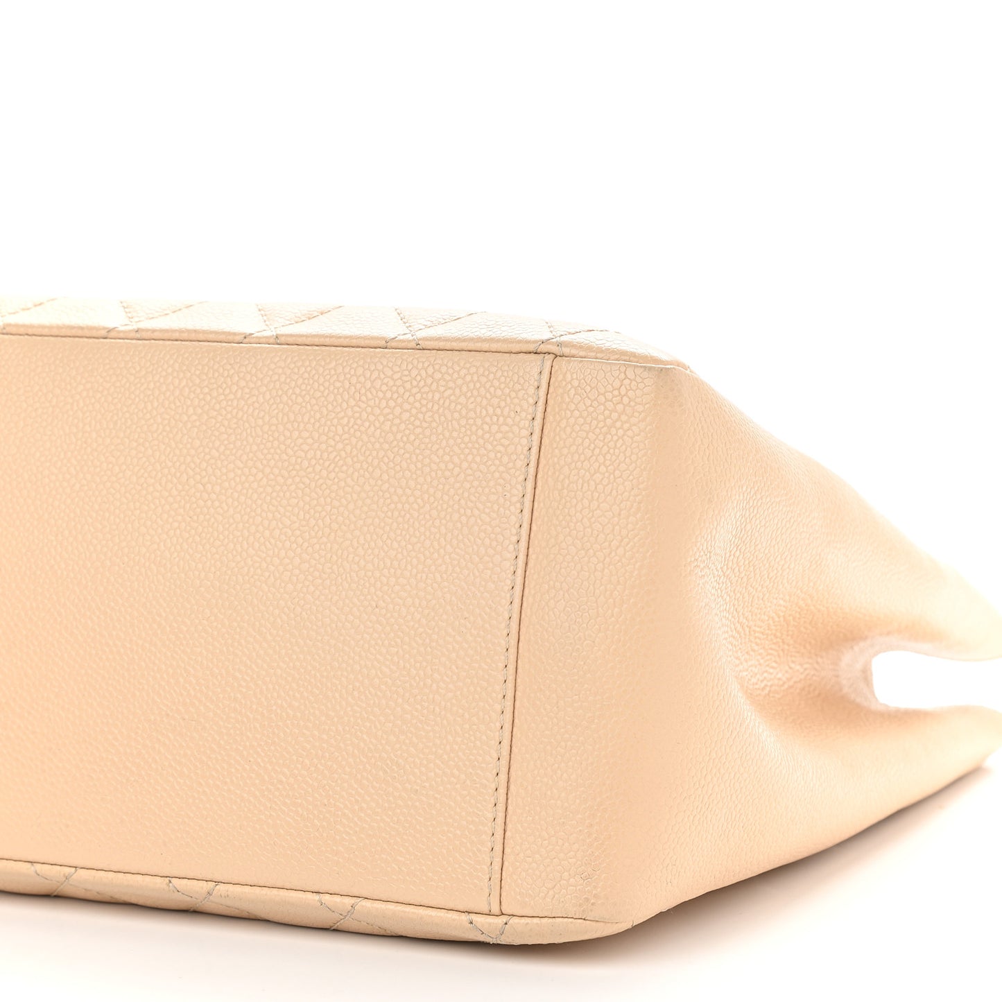 Caviar Quilted Grand Shopping Tote GST Beige Clair