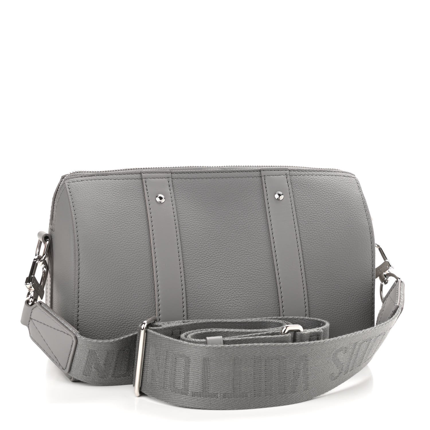 Louis Vuitton Grained Calfskin Aerogram City Keepall Gris 3 of 8