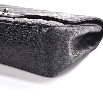 Chanel Caviar Quilted Jumbo Single Flap Black 9 of 10
