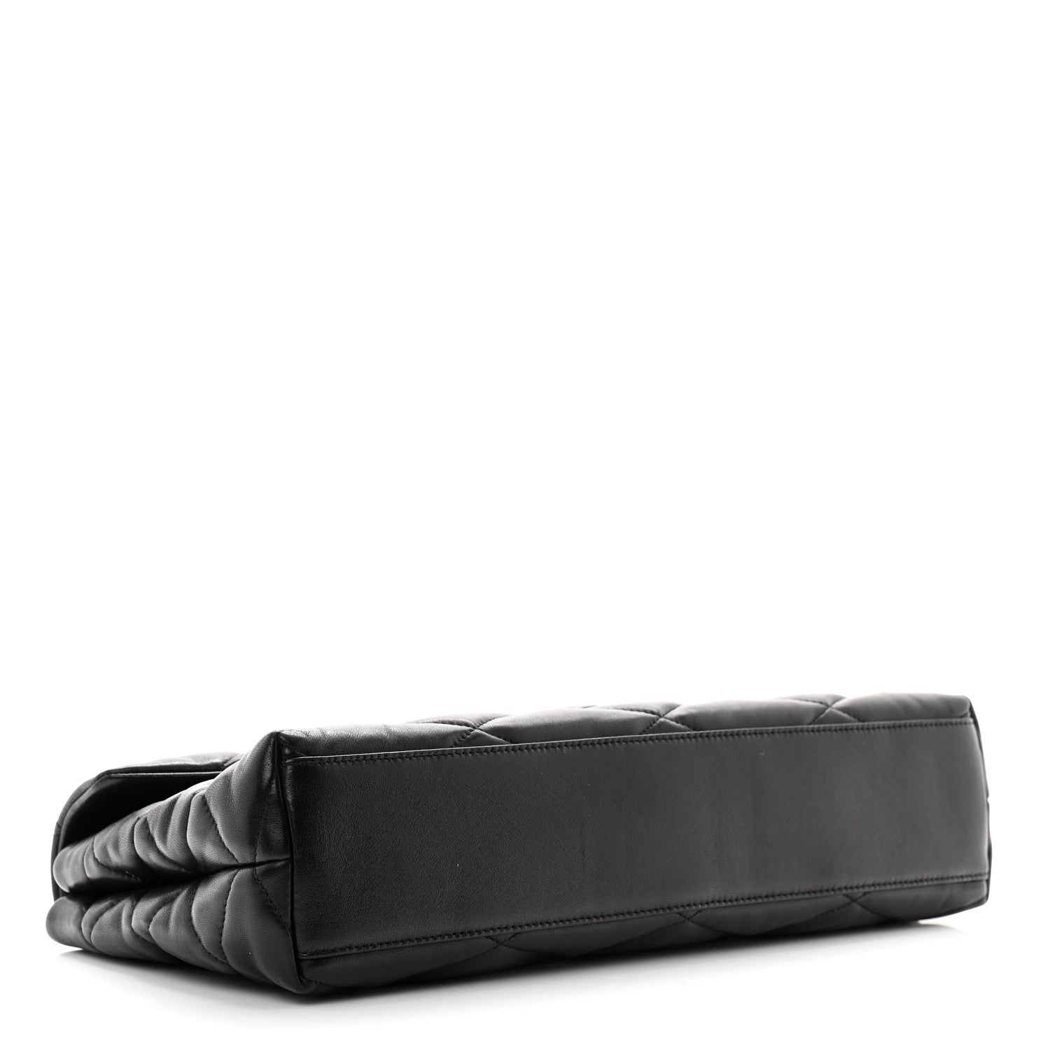 Saint Laurent Lambskin Quilted Sade Puffer Envelope Clutch Black 4 of 9