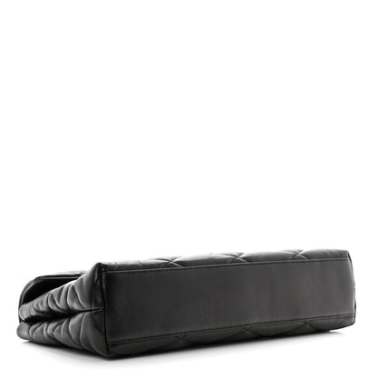 Saint Laurent Lambskin Quilted Sade Puffer Envelope Clutch Black 4 of 9